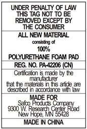 Legal warning for PA42206CN