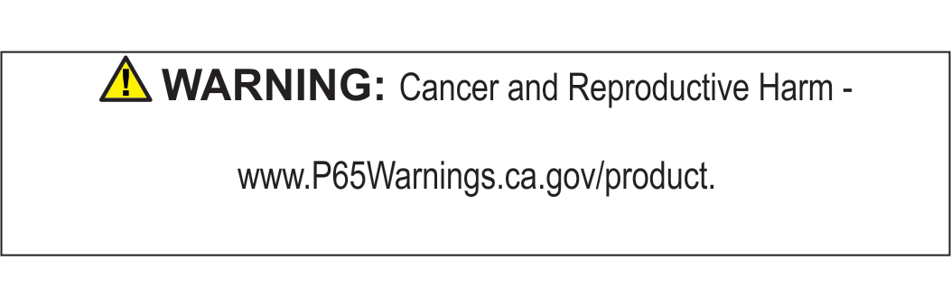 Short Form - Cancer and Reproductive Harm Label