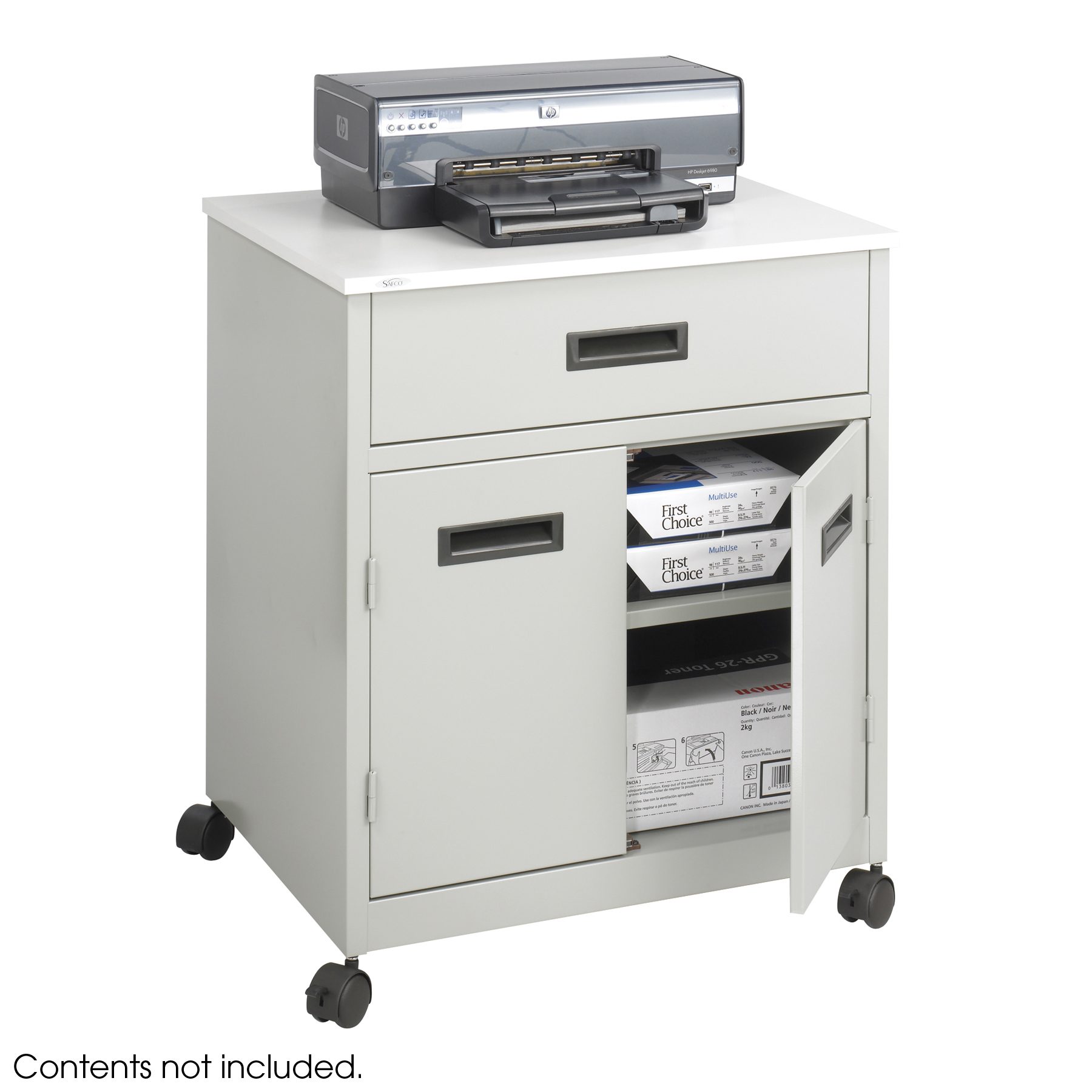 Safco 1861GR Light Gray Wave Under Desk Printer Stand for sale online 