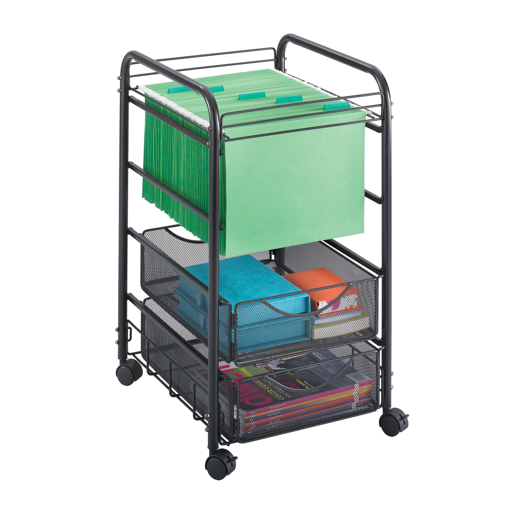 Onyx™ Mesh Open File with Drawers | Safco Products