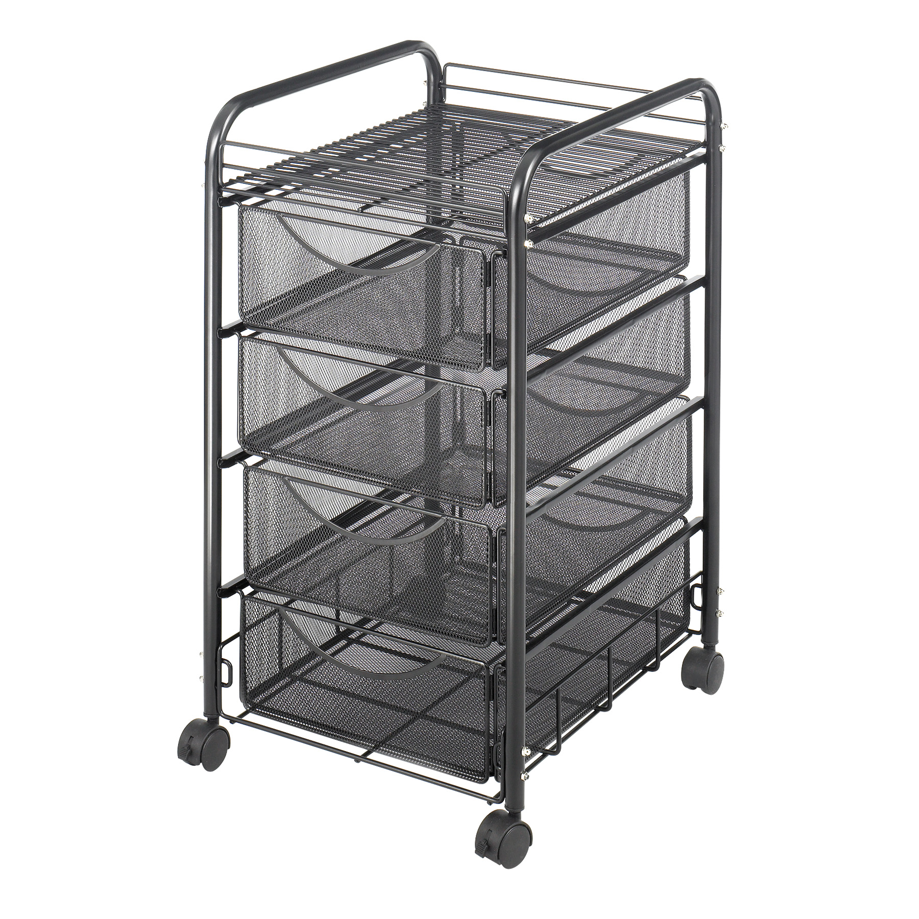 Safco Products 6240BL Onyx Mesh Fold-Up Shelving Black 