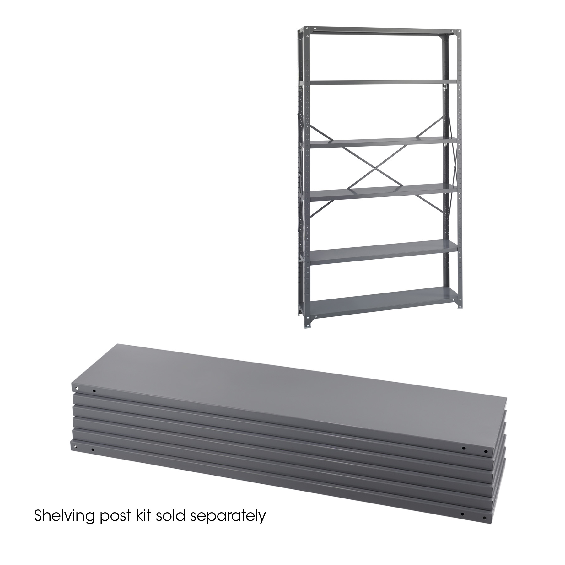 48 X 12 Industrial 6 Shelf Pack Safco, Safco Industrial Wire Shelving