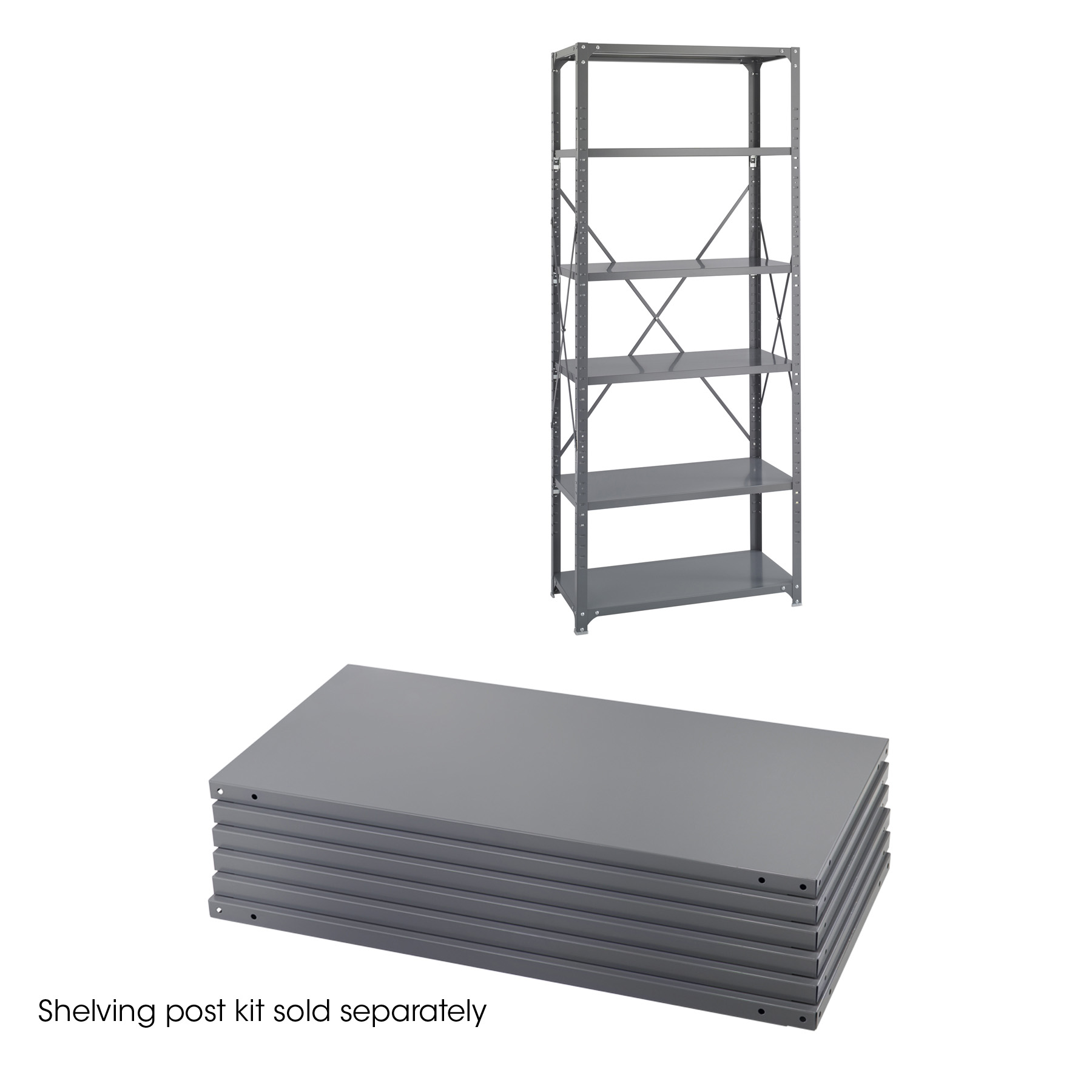 Copern Industrial 44-inch Metal 6-Bin Storage Shelf by Furniture