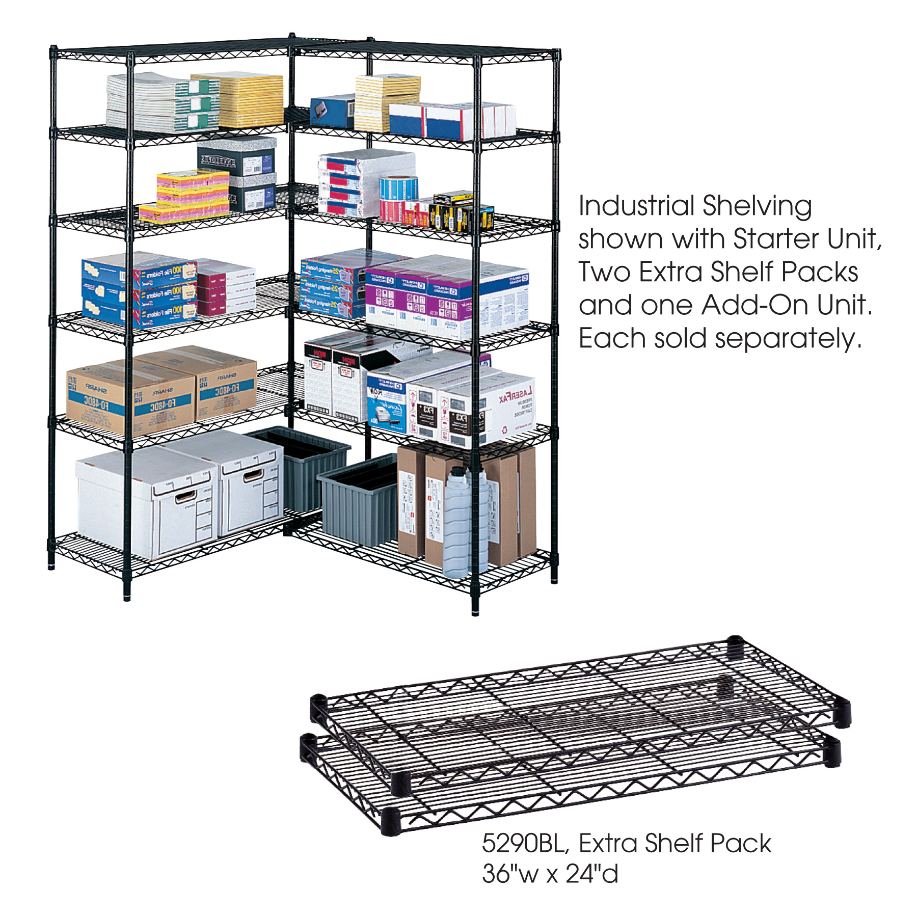 Wire Shelving Unit, 24 x 36 w/Pull-Out Shelves - QC Storage