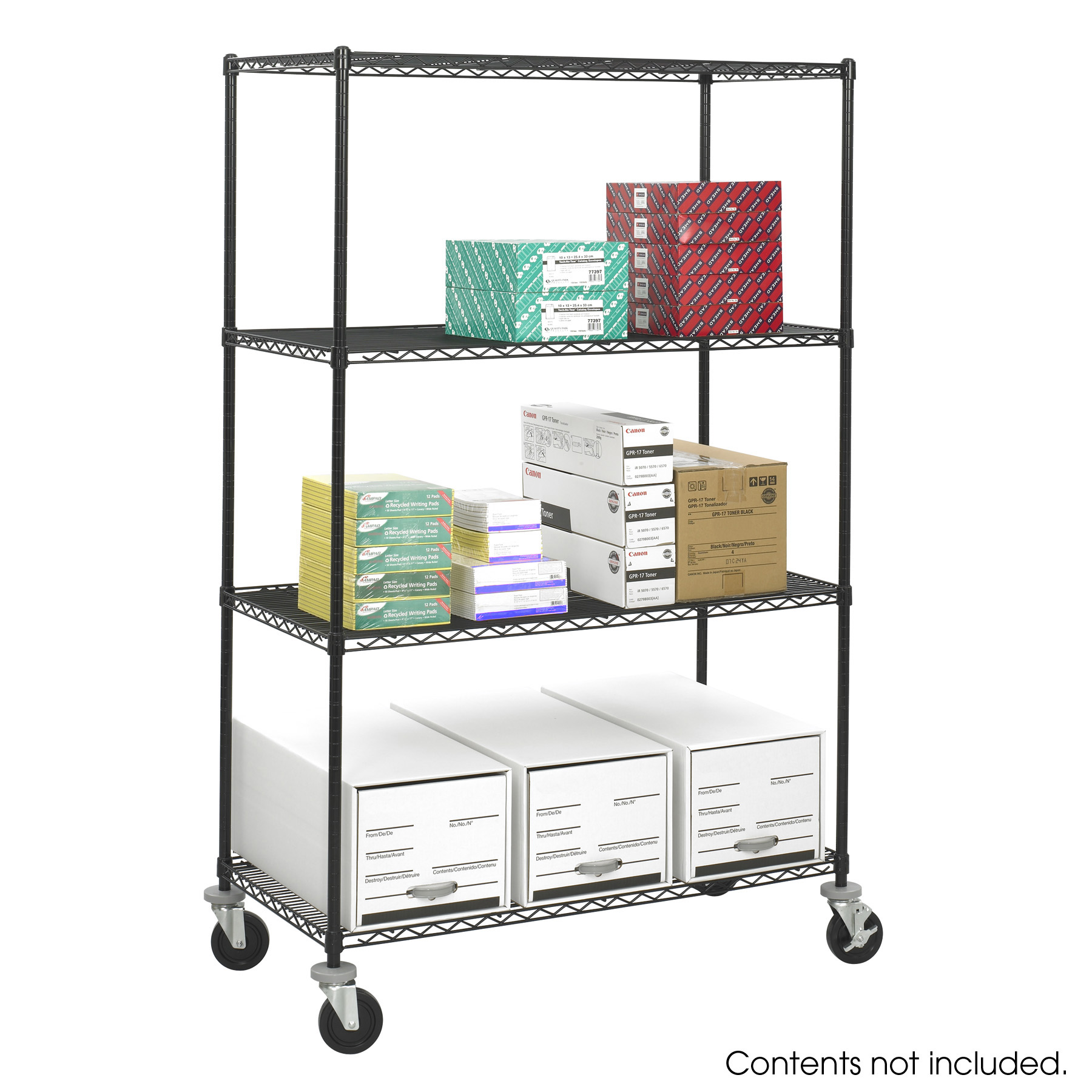 Industrial Wire Shelving 48 X 24, Safco Steel Shelving