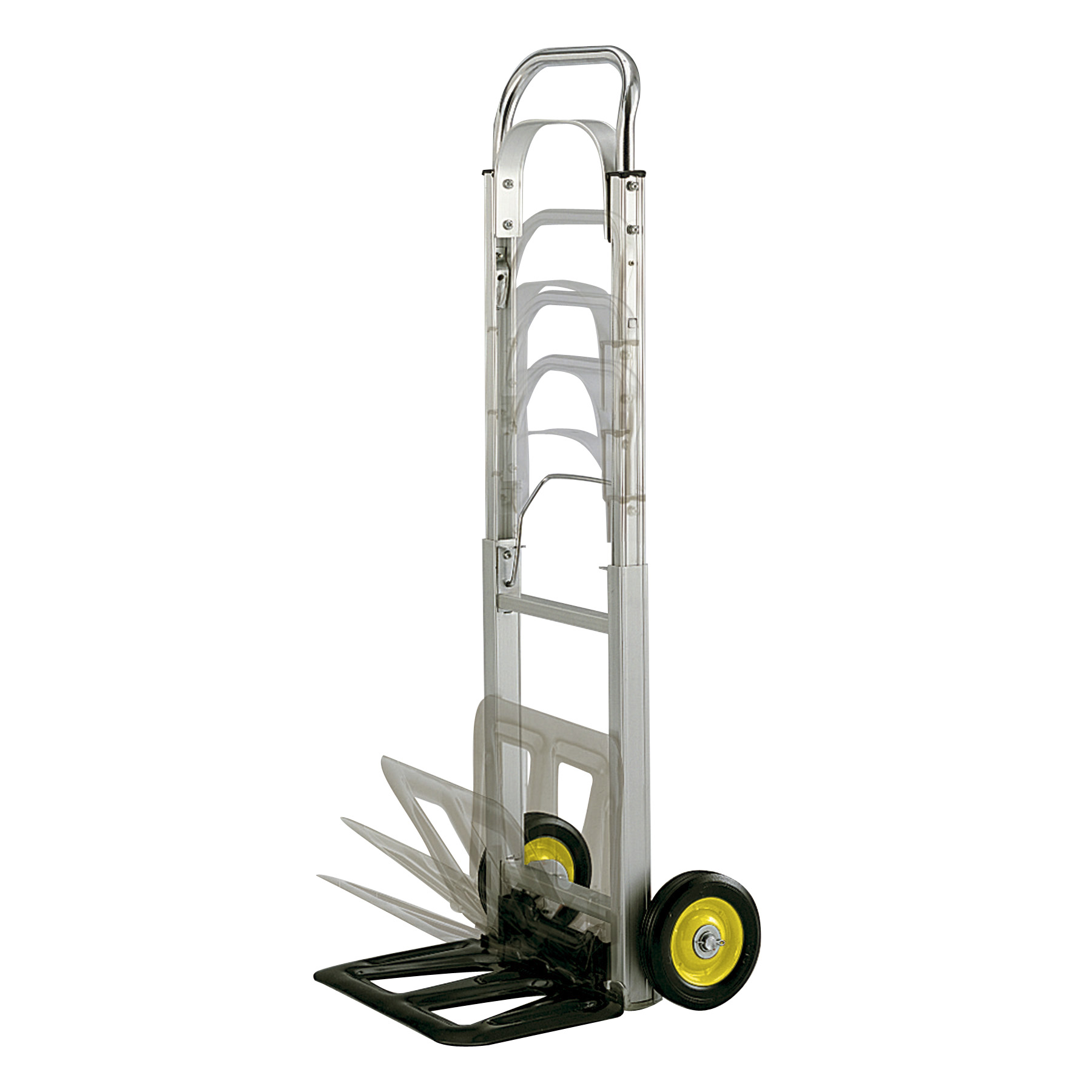 Silver/Black New Products Hide-Away Collapsible Utility Hand Truck 