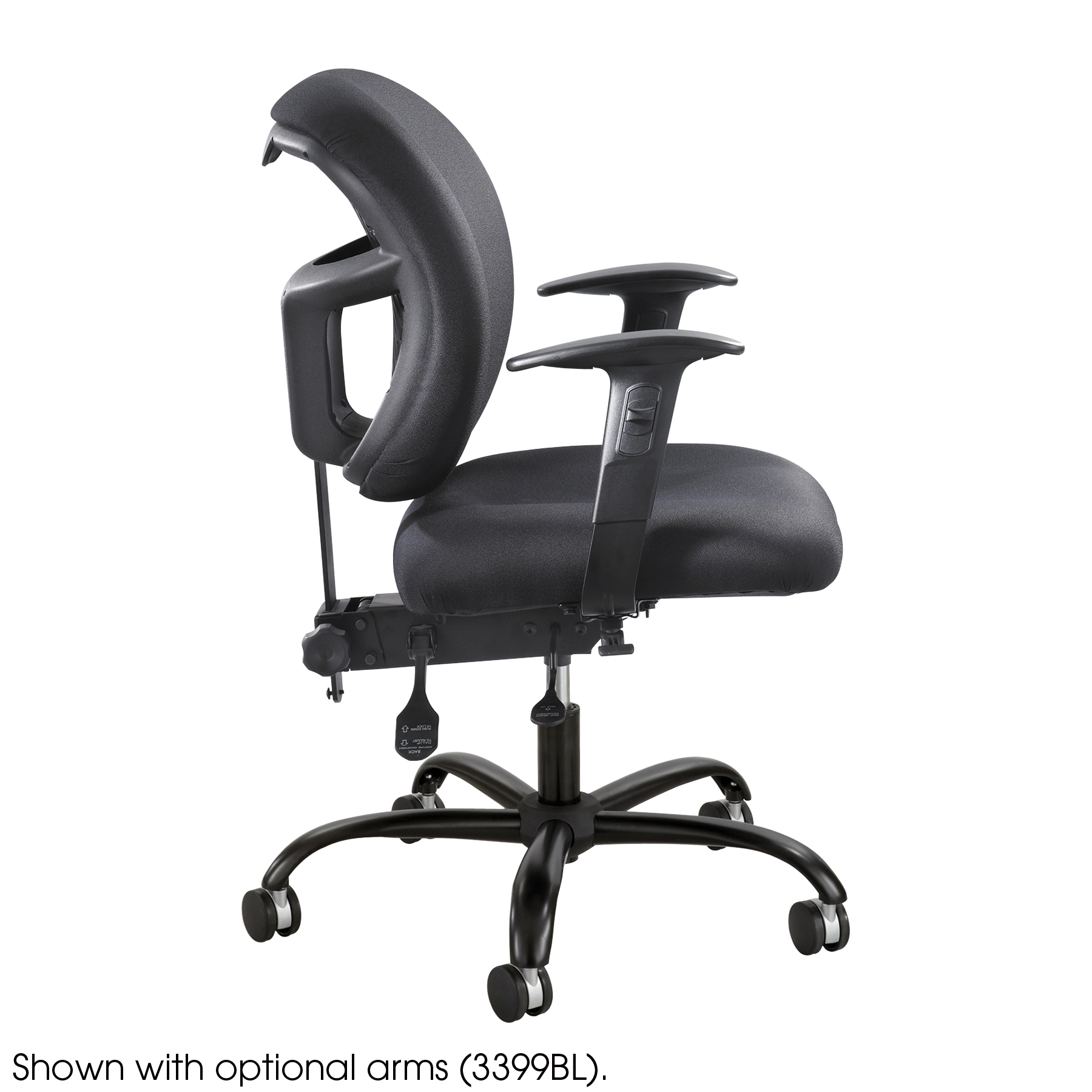 Height/Width-Adjustable T-Pad Arms for Alday 24/7 Task Chair 2 per Pair 1 Pair Sold as 1 Pair Black 