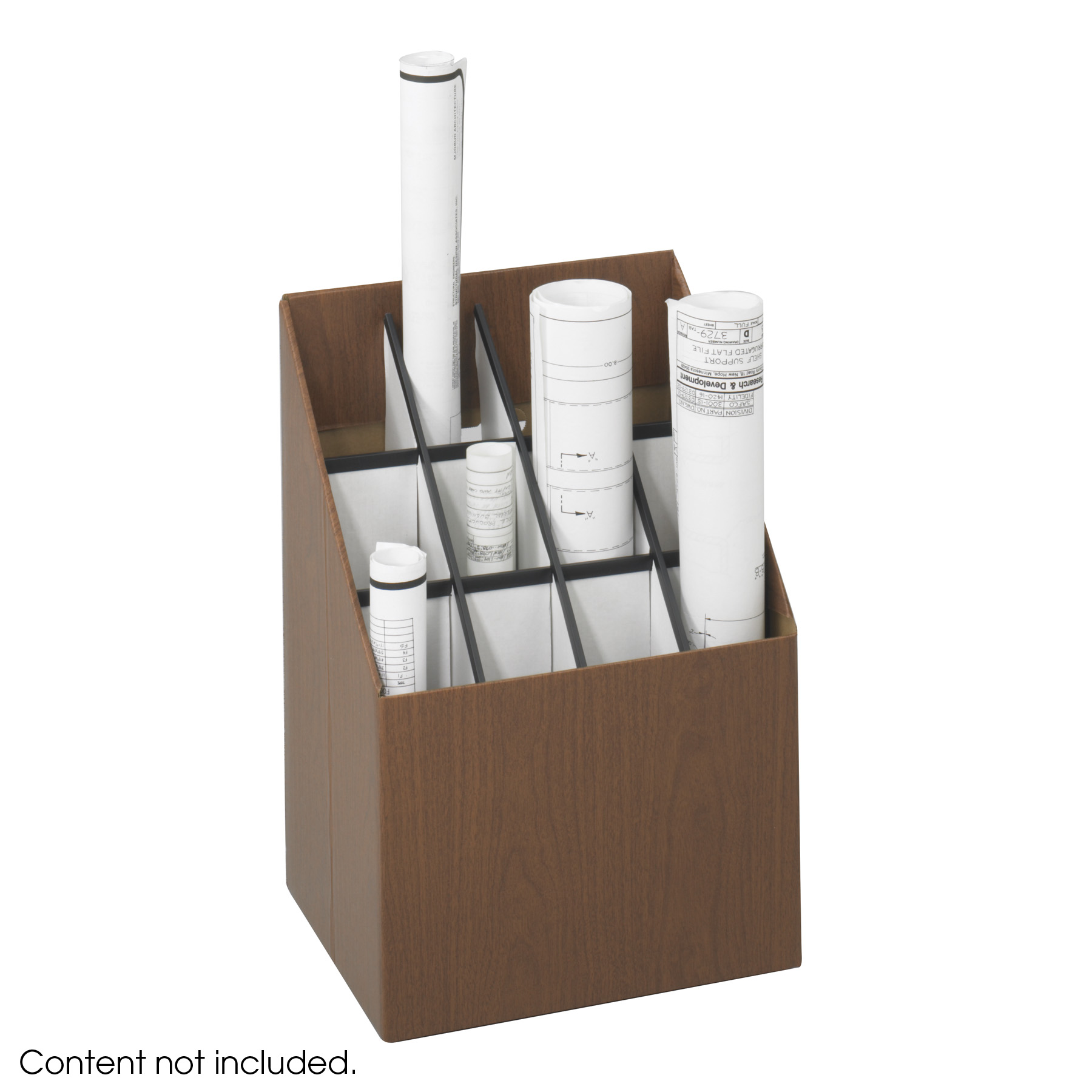 AdirOffice Upright Roll File 16 Compartment Storage Container 