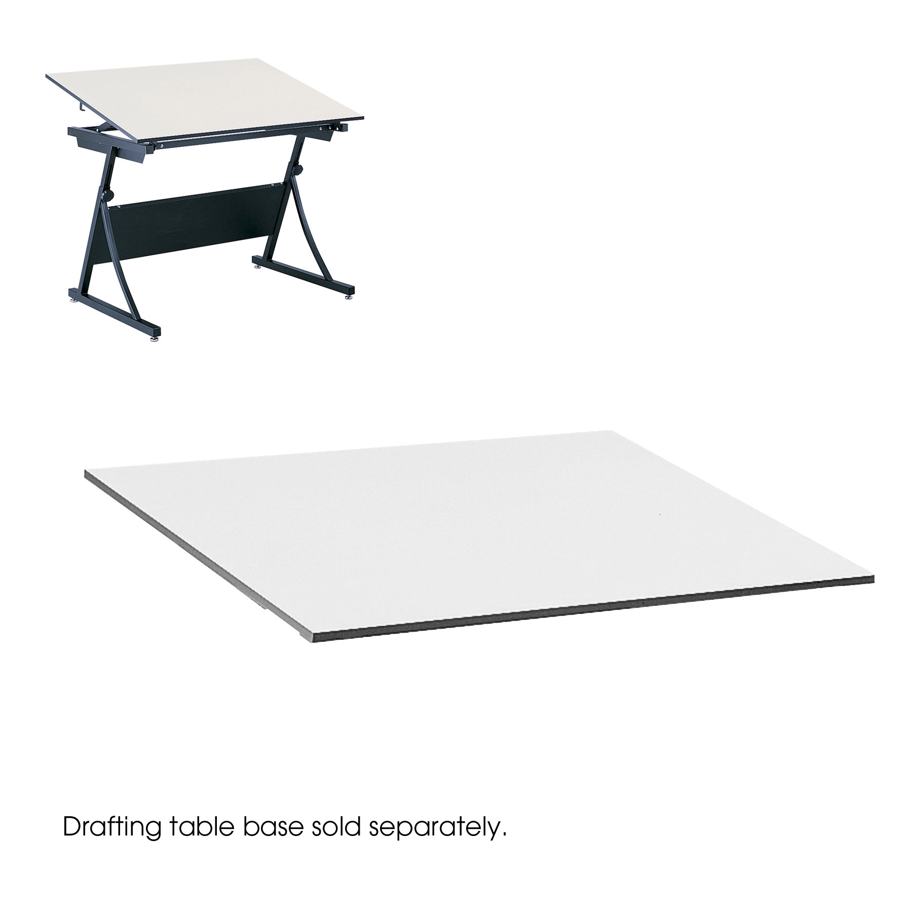 48 x 36 for Table Base 3957 sold separately 3960 or 3961 Safco Products Drafting and Drawing Table Top White 