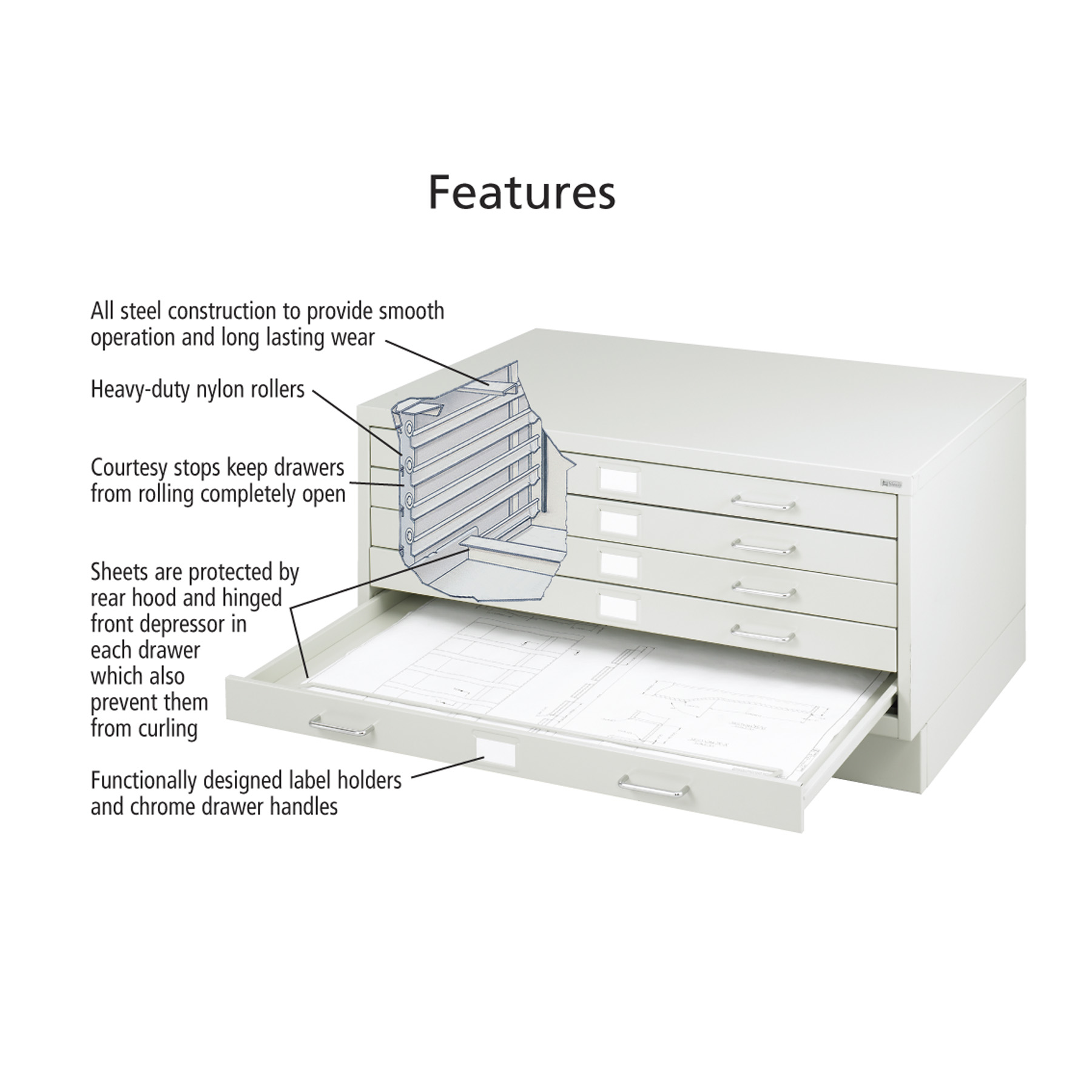 Safco Steel Flat File Cabinet Bases