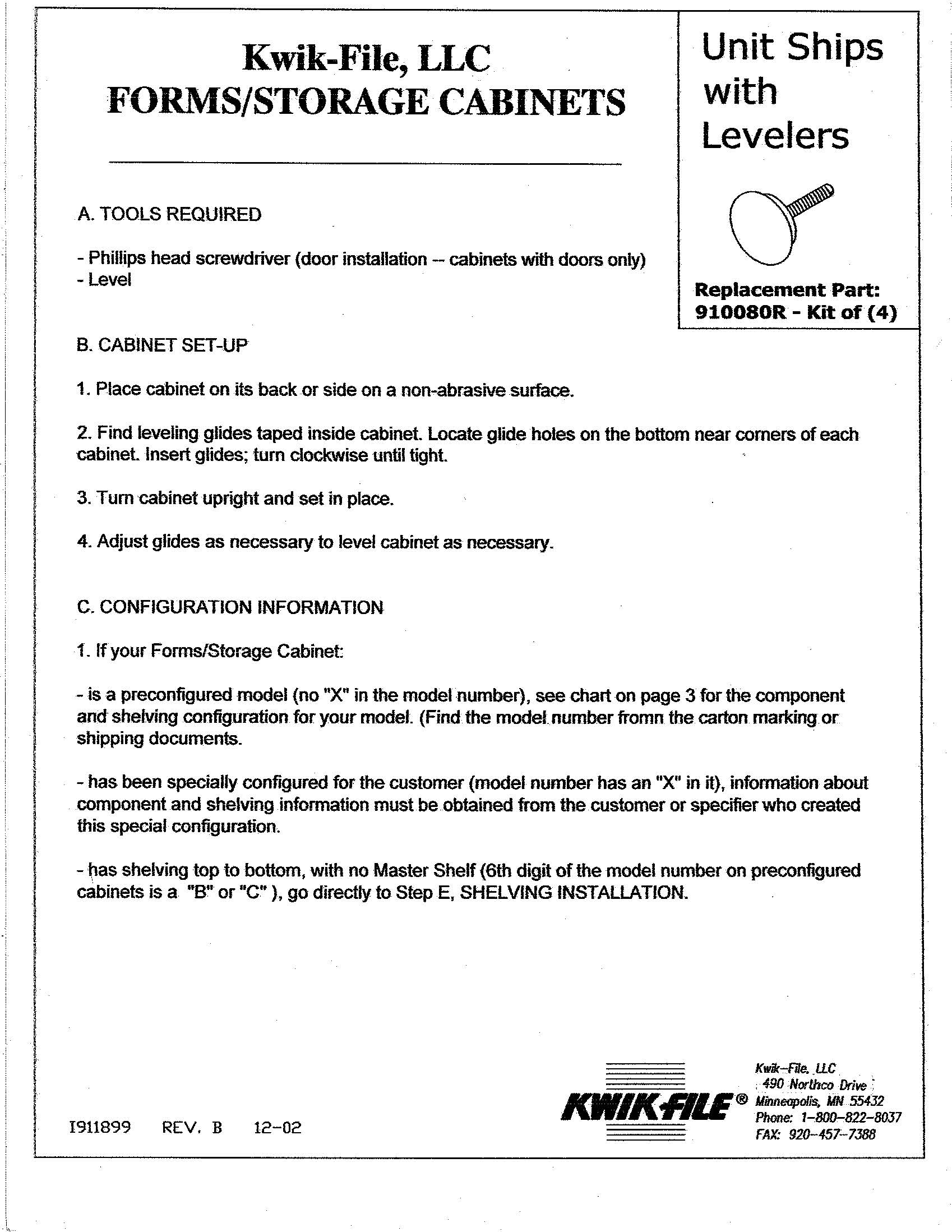 FormsStorage Assembly Instructions Safco Products