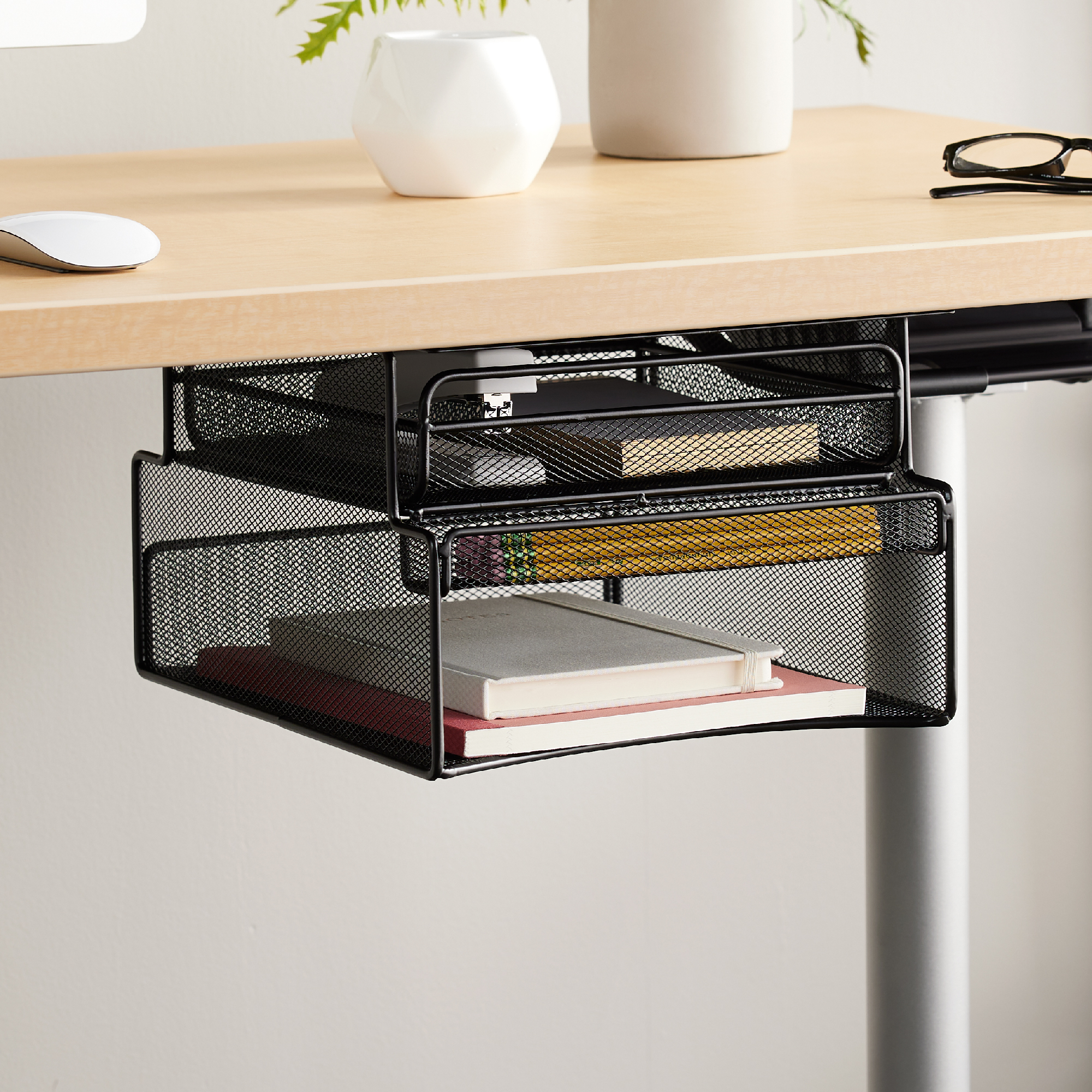 UltiMesh 5 Horiz Compartment Under-Desk Hanging Organizer – Ultimate Office