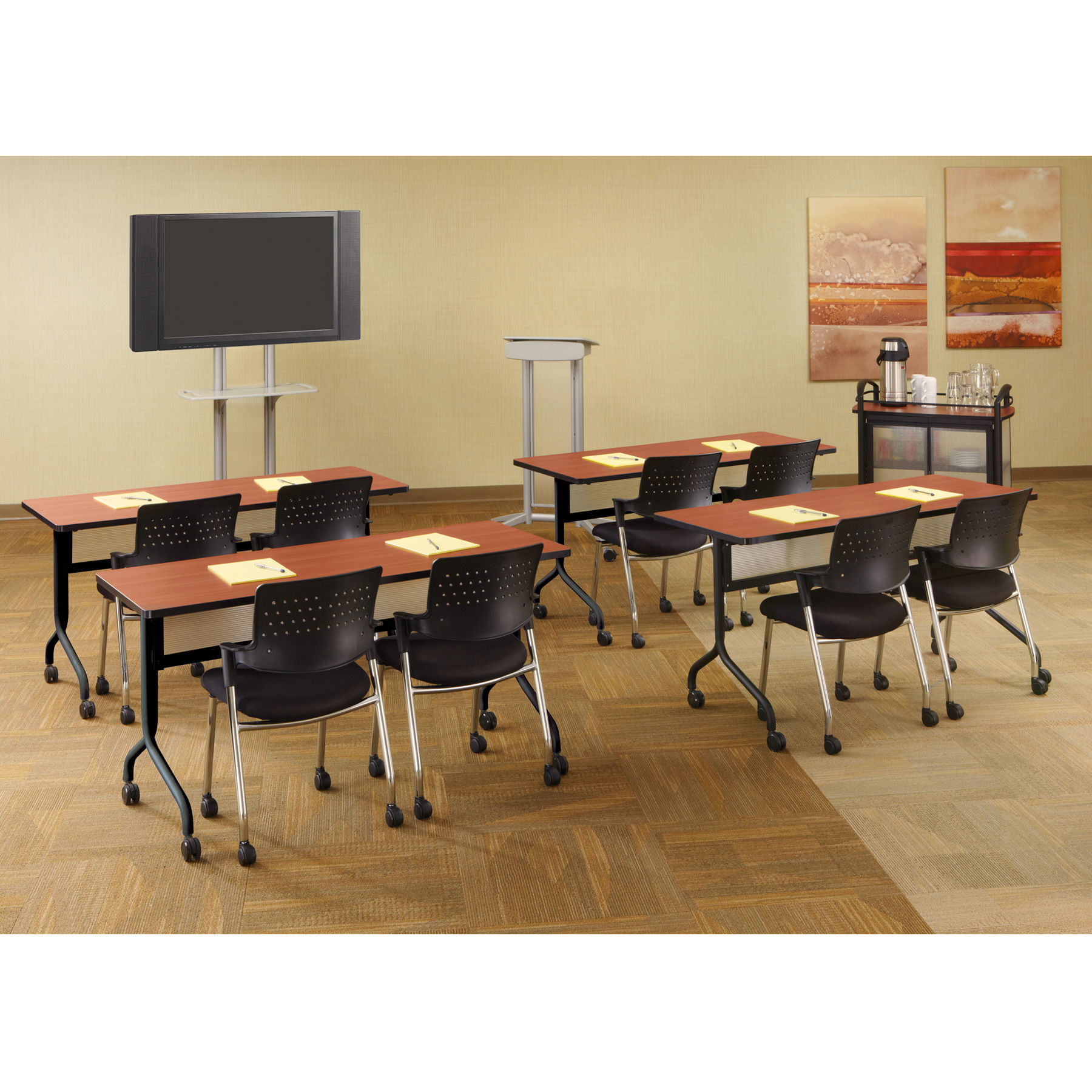Tables sold separately Black Safco Products 2059BL Power Module for Rumba and Impromptu Tables 