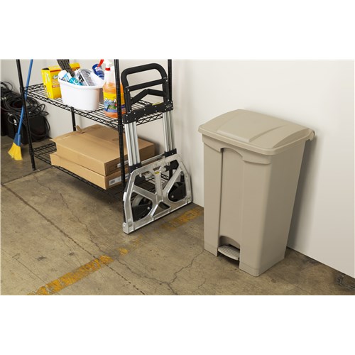 Totor Fire Retardant Step-On Trash Can — 23-Gallon Capacity, White, Model#  SOF23