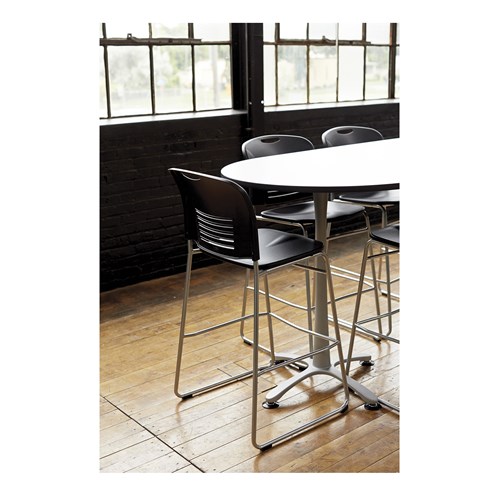 Vy Sled Base Chair and Cha-Cha Racetrack Table