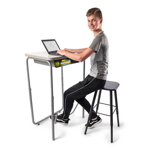 AlphaBetter® Adjustable-Height Student Stool with Thermoplastic