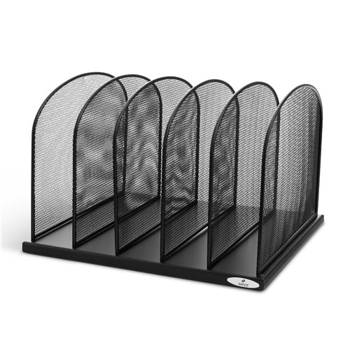 Safco Products Moldel Mesh Literature Organizer with 12 Compartments, Black  Onyx (9430BL)