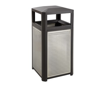80-Quart Charcoal Safco Products 9610CH Round Wastebasket 
