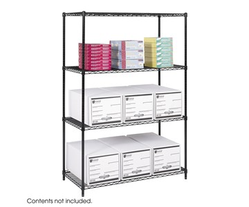 36 by 24-Inch Black 5247BL Safco Products Products Boltless Shelving 