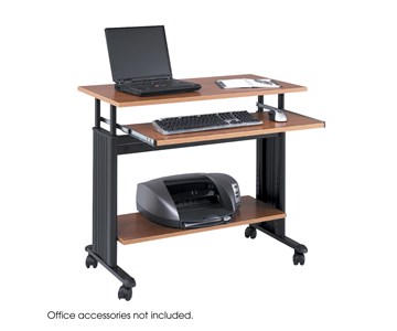 Safco Muv Cherry Stand Up Fixed Height Workstation 