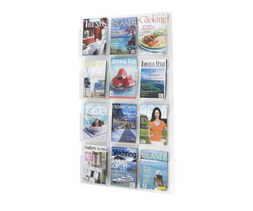 Safco Products 5698CL Reveal Table Top Literature Display 6 Magazine Clear 