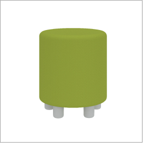 4. Learn 15” Cylinder Vinyl Seat