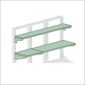 2. TechWorks® Organizer Frames & Fixed Cantilevered Straight Shelves