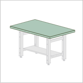 3. TechWorks® Straight Table 