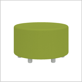 3. Learn 30” Cylinder Vinyl Ottoman