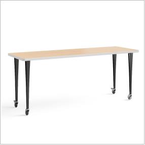 3. Rumba Post Leg Table with Casters