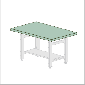3. TechWorks® Straight Table with Casters