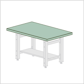 3. TechWorks® Straight Table with Casters