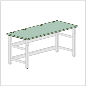 2. TechWorks® Straight Bench with Casters