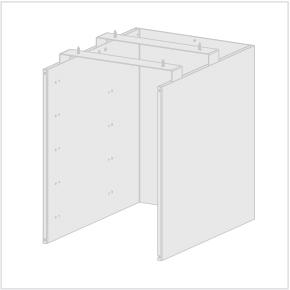 Under Work Surface Tote Holder